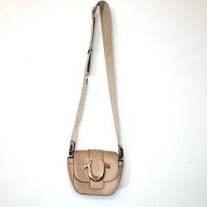 NWOT True Religion Horseshoe Logo Snap Brown Crossbody Bag